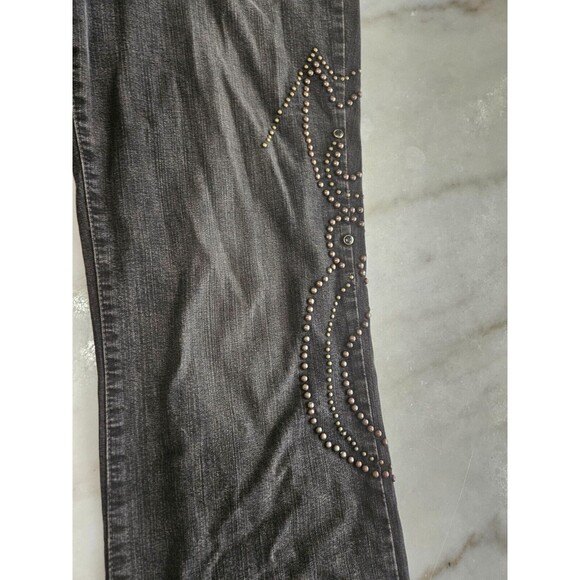 Anna Montana Women's Winter Dark Denim Embroidered Pocket Bootcut Jeans Size 40 - Picture 3 of 12